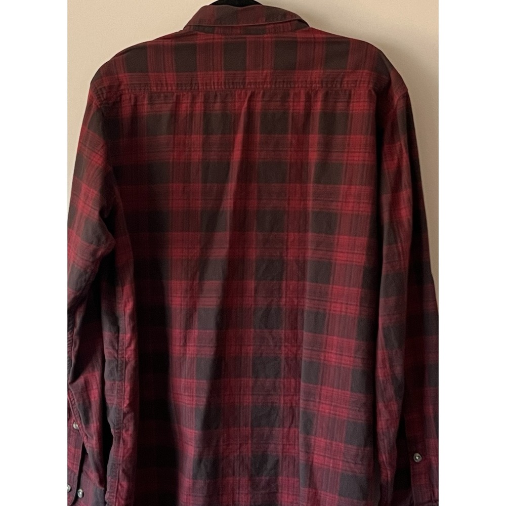Columbia‎ Mens Plaid Long Sleeve Button Down Shirt Red Black Large RN 69724 - Picture 2 of 11